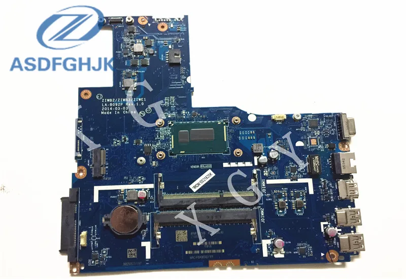 Материнская плата для ноутбука Lenovo B50-70 материнская DDR3 с SR1EK i3-4005U Cpu Rev: 1 ZIWE1 ZIWB2 ZIWB3