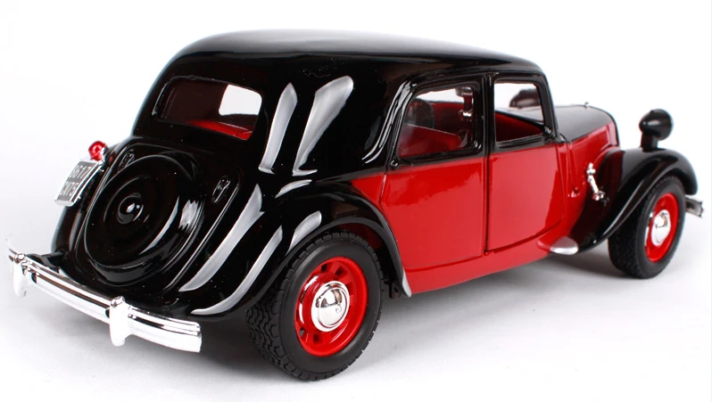 Bburago 1:24 1938 CITROEN 15 CV TA черный и красный цвета сборка DIY гоночный литой под давлением модель комплект автомобиль детская игрушка Новинка в коробке