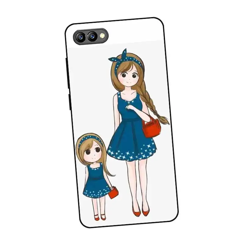 P111 Mama Black Silicone Case Cover For Huawei Honor 6A 6C 6X 7C 7X 8 Lite Pro |
