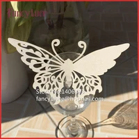 100x laser cut butterfly place card laser cut wedding invitation cards butterfly wine glass escort cards 20 colors party favor