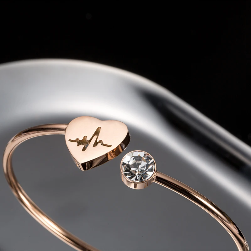 2 цвета Модный Регулируемый Открытый браслет из нержавеющей стали манжеты