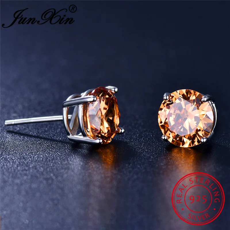 Радуга круглые серьги-гвоздики для женщин и мужчин черные зеленые синие желтые