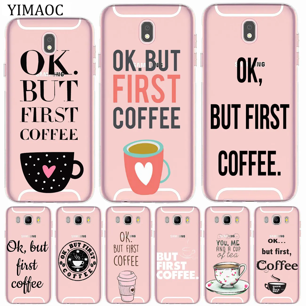 Ok But First Coffee Мягкий силиконовый чехол для телефона Samsung Galaxy J8 J7 Duo J6 J5 J4 J3 2017 A2 Core 2016 A5
