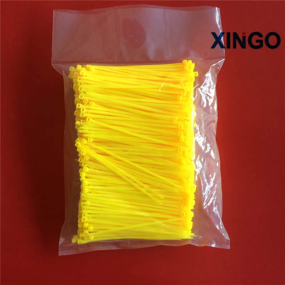 Xingo 100 мм самоблокирующиеся Нейлоновые кабельные стяжки 1000 шт. цветные