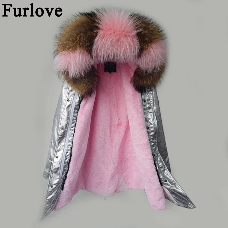 Парка женская зимняя коллекция 2017 г. куртка пальто женщин реального с мехом парки