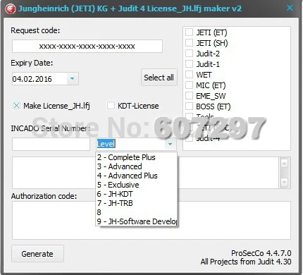 Для Jungheinrich (JETI) Judit-4 лицензионный _jh.lfj файл Maker и keygen v2 [2-5Level] разблокирован |