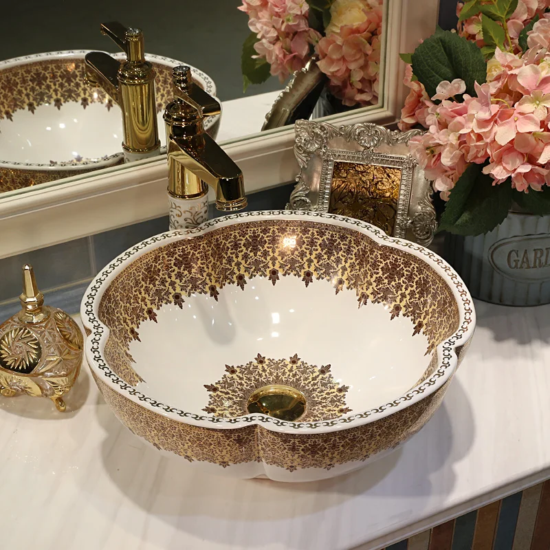 Европейский стиль китайская раковина в форме цветка искусственная керамическая