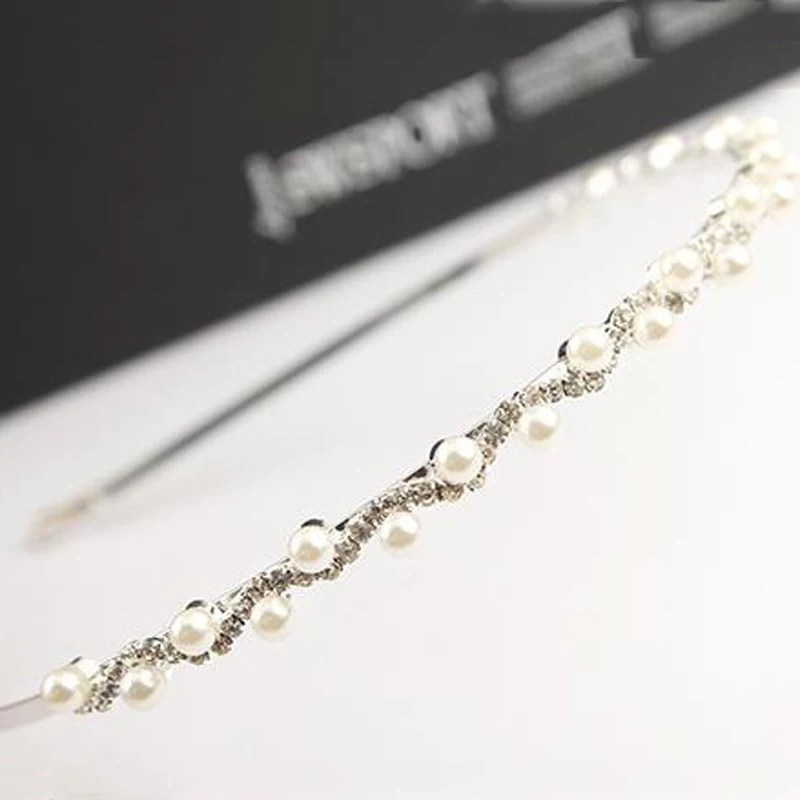 2021 Новое женское элегантное платье с жемчужинами головными повязками милые