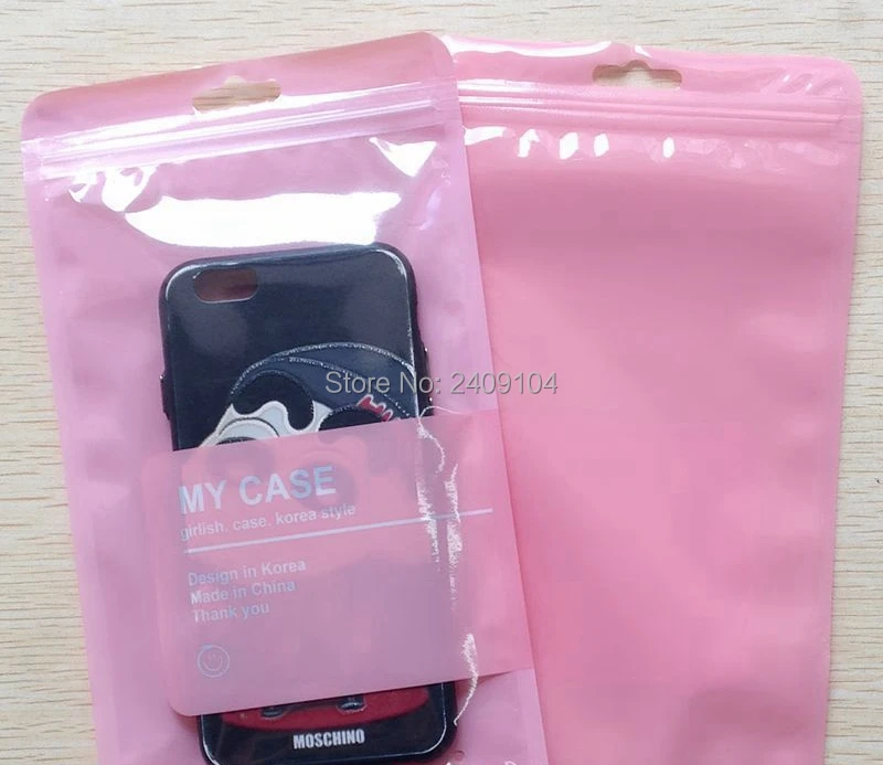 Пластиковые полиэтиленовые пакеты на застежке-молнии 5000 шт./лот 12*21 5 см розовая