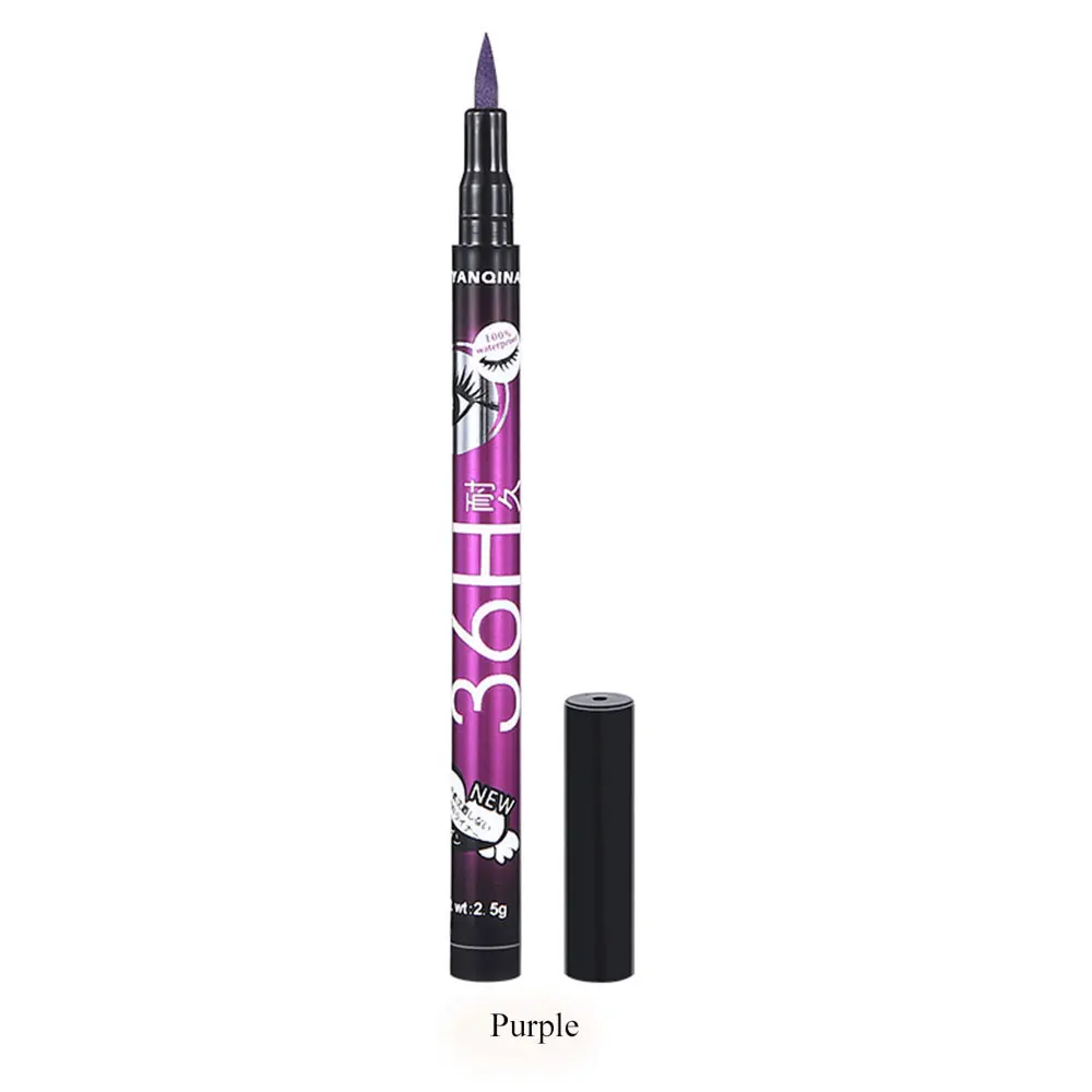 Purple 4 цвета, новинка, 36 H, жидкая подводка для глаз, карандаш, водостойкая ручка, Прецизионная, долговечная, жидкая подводка для глаз, гладкий, красота, макияж, инструменты - Цвет: Purple