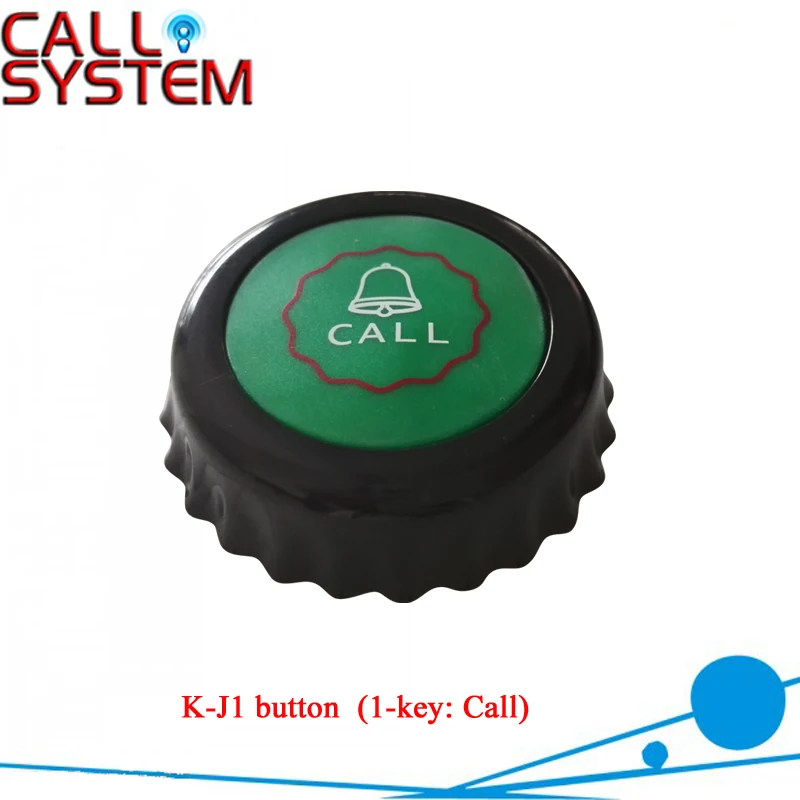 

10pcs Restaurant Pager K-J1 Wireless Calling Service Call Button Table Transmitter 433MHz Pager Waterproof Buzzer