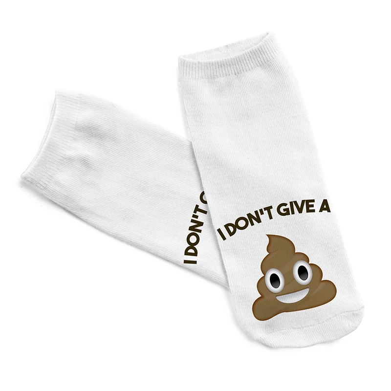 1 пара 3D улыбка навоз с короткими Носки Для женщин мужские глубоким вырезом до