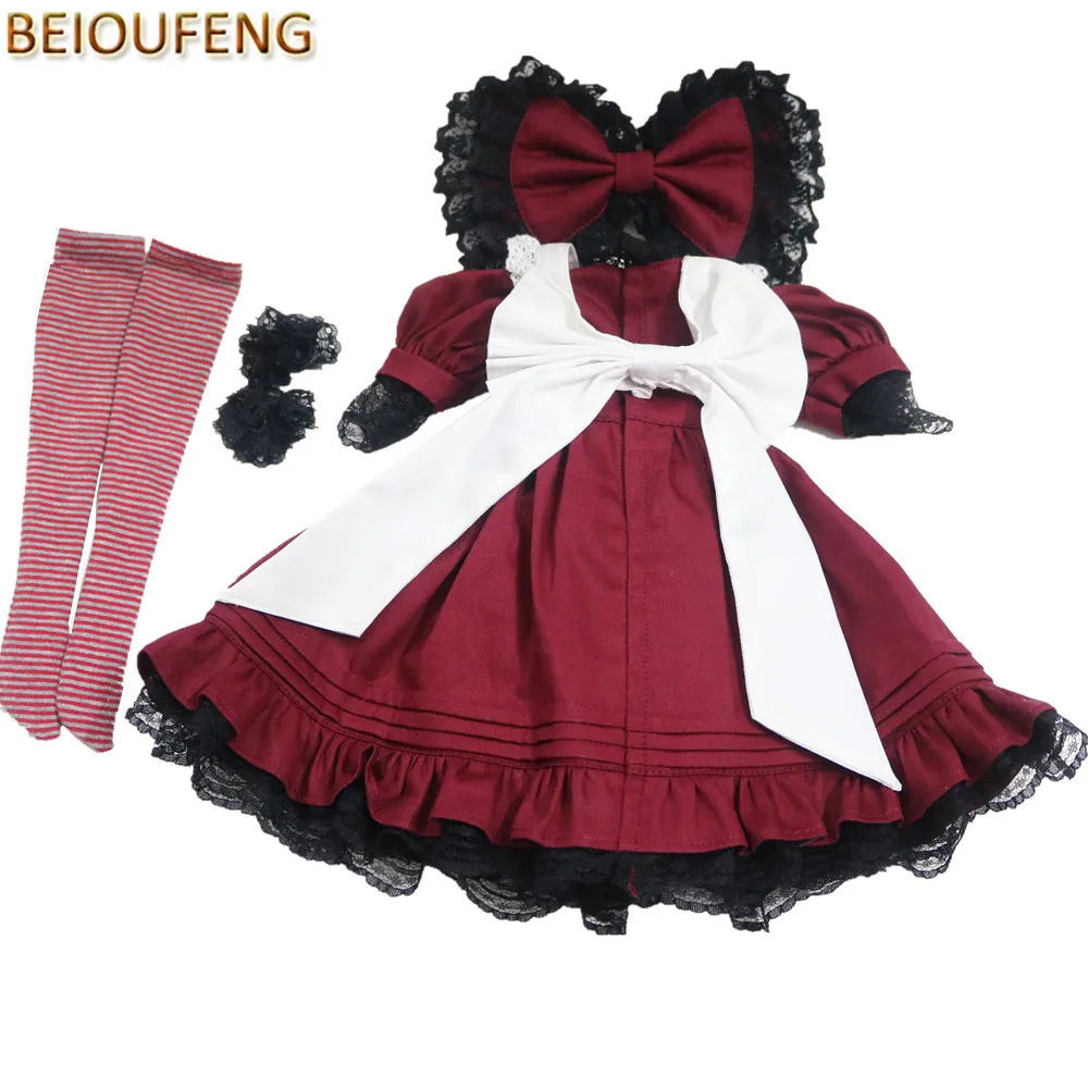 Новинка 1/4 SD BJD Одежда для кукол включает платье, головной убор и чулок, BJD одежда Платья для кукол 1/4, модные аксессуары для кукол