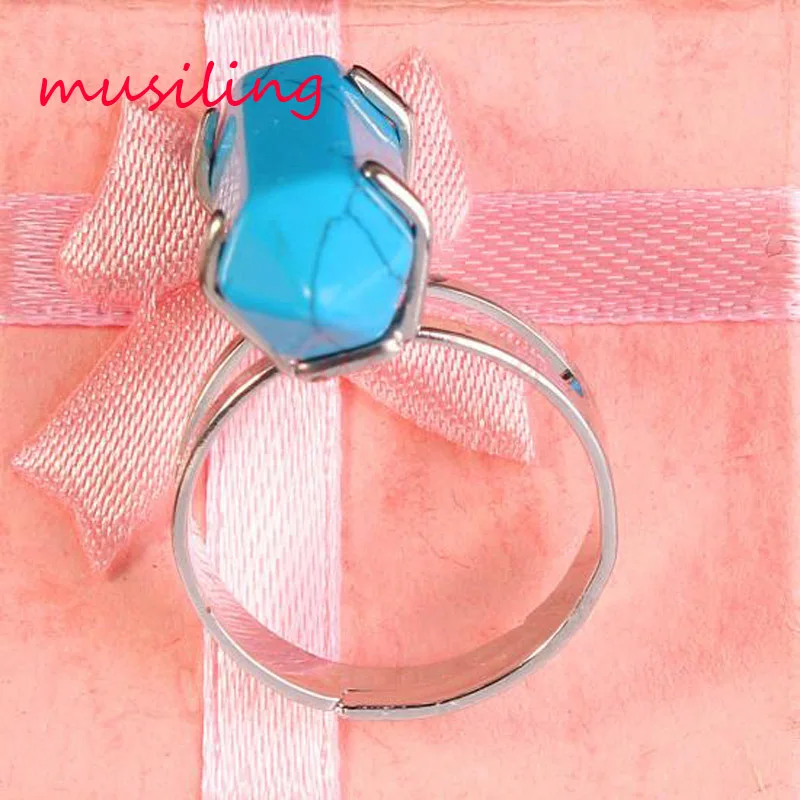 10 шт. посеребренные Регулируемые кольца с кальдалитовым опалом | Украшения и