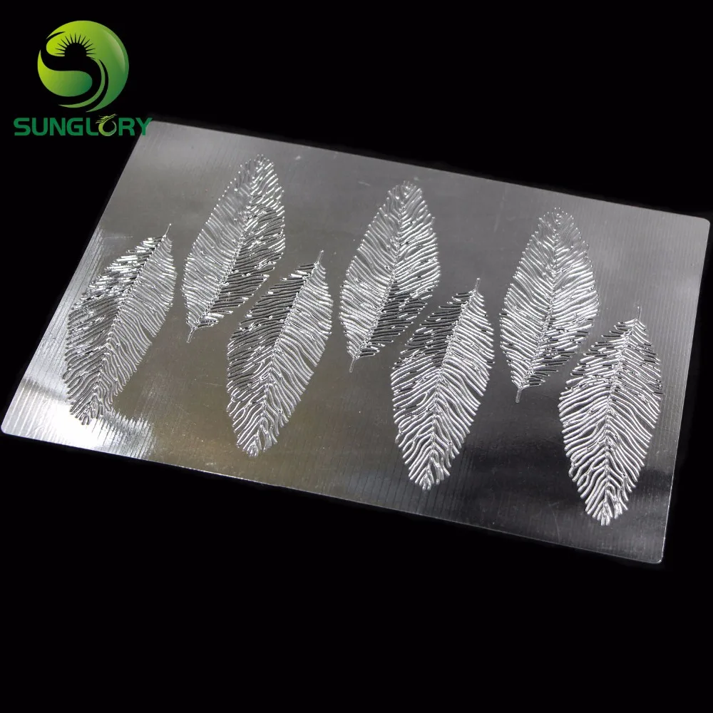 3 шт. набор листов с перьями пластиковая текстура коврик бабочкой помадкой