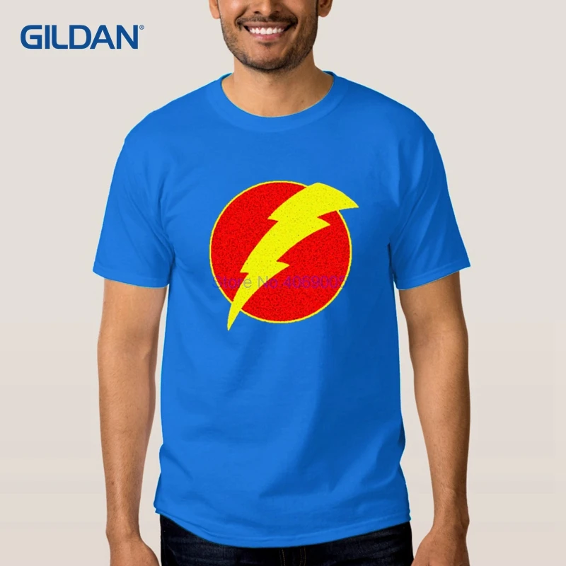 Флэш-Болт логотип вечерние 2018 Темно-синие футболки мужские хип-Tope рубашки и