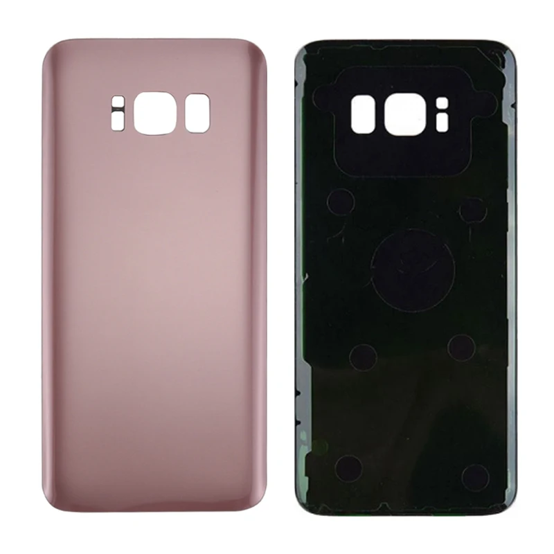Rose Gold Задняя крышка батарейного отсека для samsung Galaxy S8 G950-серебристый/серый/синий/золотой/черный/розовое золото - Цвет: Rose Gold