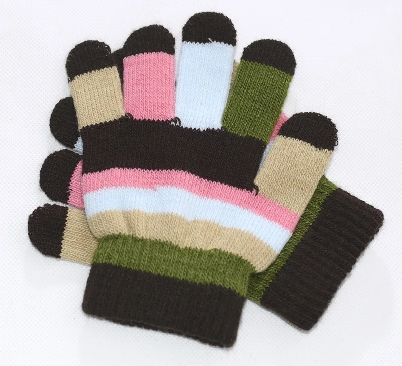 Зимние теплые детские варежки для малышей перчатки мальчиков и девочек