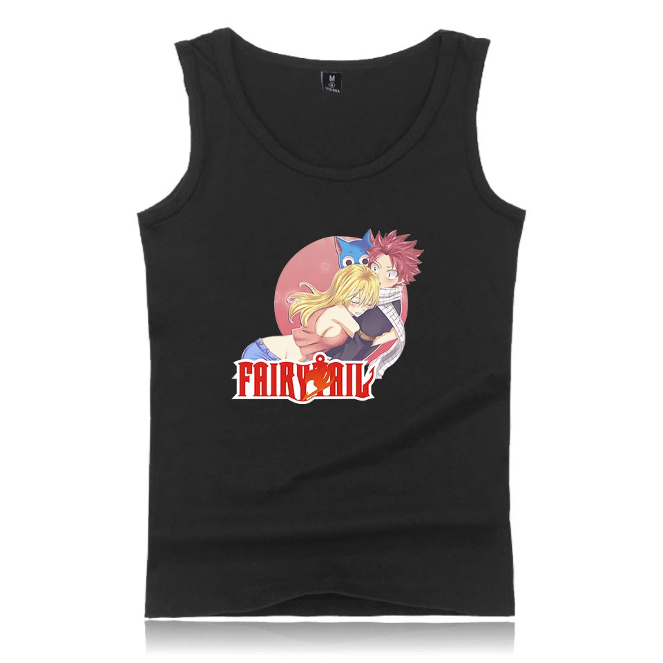 FAIRY TAIL print Vest Cool Hipster casual fashion Popular Men/Women Street Clothes Summer Harajuku street Sleeveless | Женская одежда