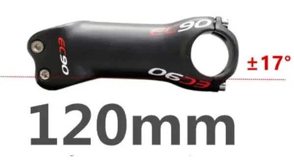 17 degrees 110mm Ec90 углеродный руль для велоспорта, шоссейный углеродный руль, стебли для велосипеда, велосипедный руль - Цвет: 17 degrees 110mm