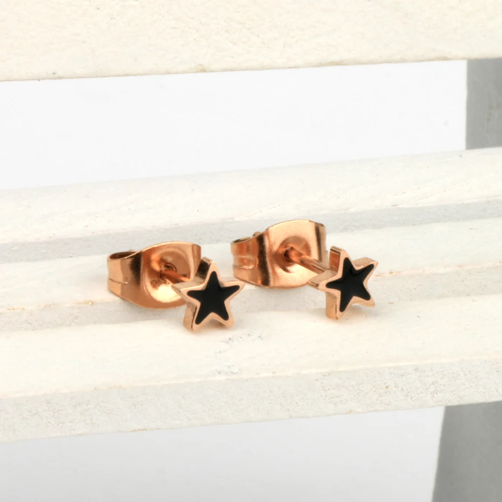 Женские серьги гвоздики XUANHUA из розового золота корейские аксессуары