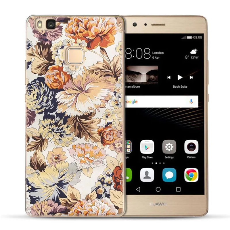 MLCRIYG мягкий чехол для телефона Huawei P9 Lite/P8 Lite/P10Lite красочный из ТПУ с цветочным