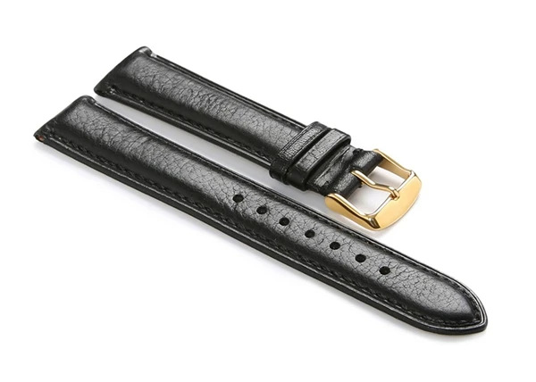 black golden Ремешок для часов iStrap 18 мм, 19 мм, 20 мм, 21 мм, 22 мм, черный ремешок из натуральной кожи с бежевой стежкой, розовое золото, пряжка для мужчин и женщин - Цвет ремешка: black golden