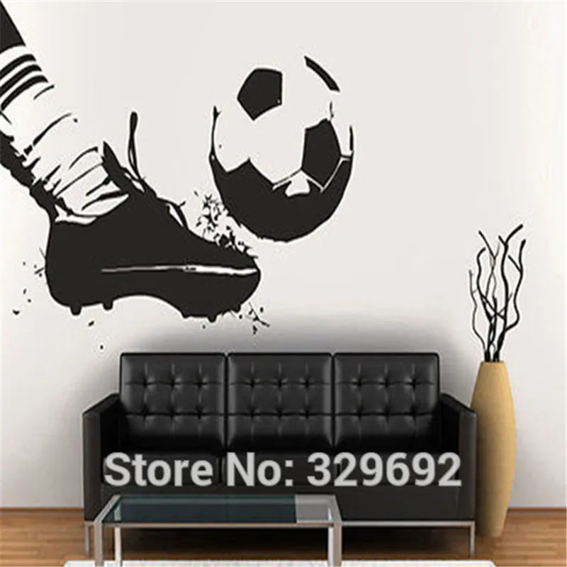 Бесплатная доставка Виниловая наклейка на стену стикер футбольная команда