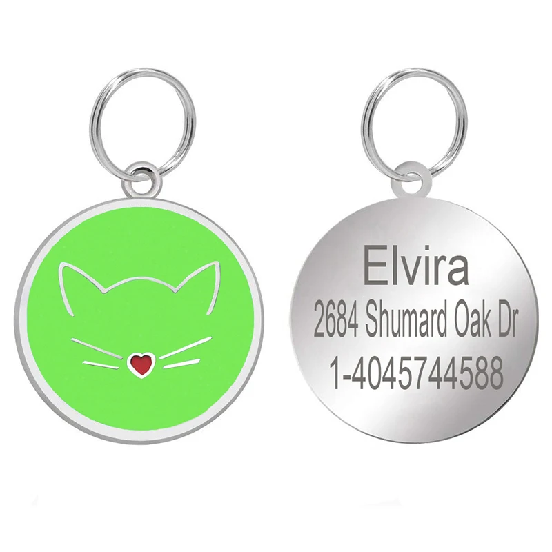 Персональные бирки для кошек и собак из нержавеющей стали аксессуары на заказ