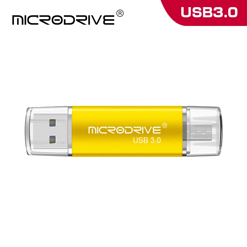 Полная емкость Usb 3,0 OTG USB флеш-накопитель для смартфонов/планшетов/ПК 16 ГБ 32 ГБ 64 Гб 128 ГБ флеш-накопитель высокоскоростной флеш-накопитель - Цвет: Золотой