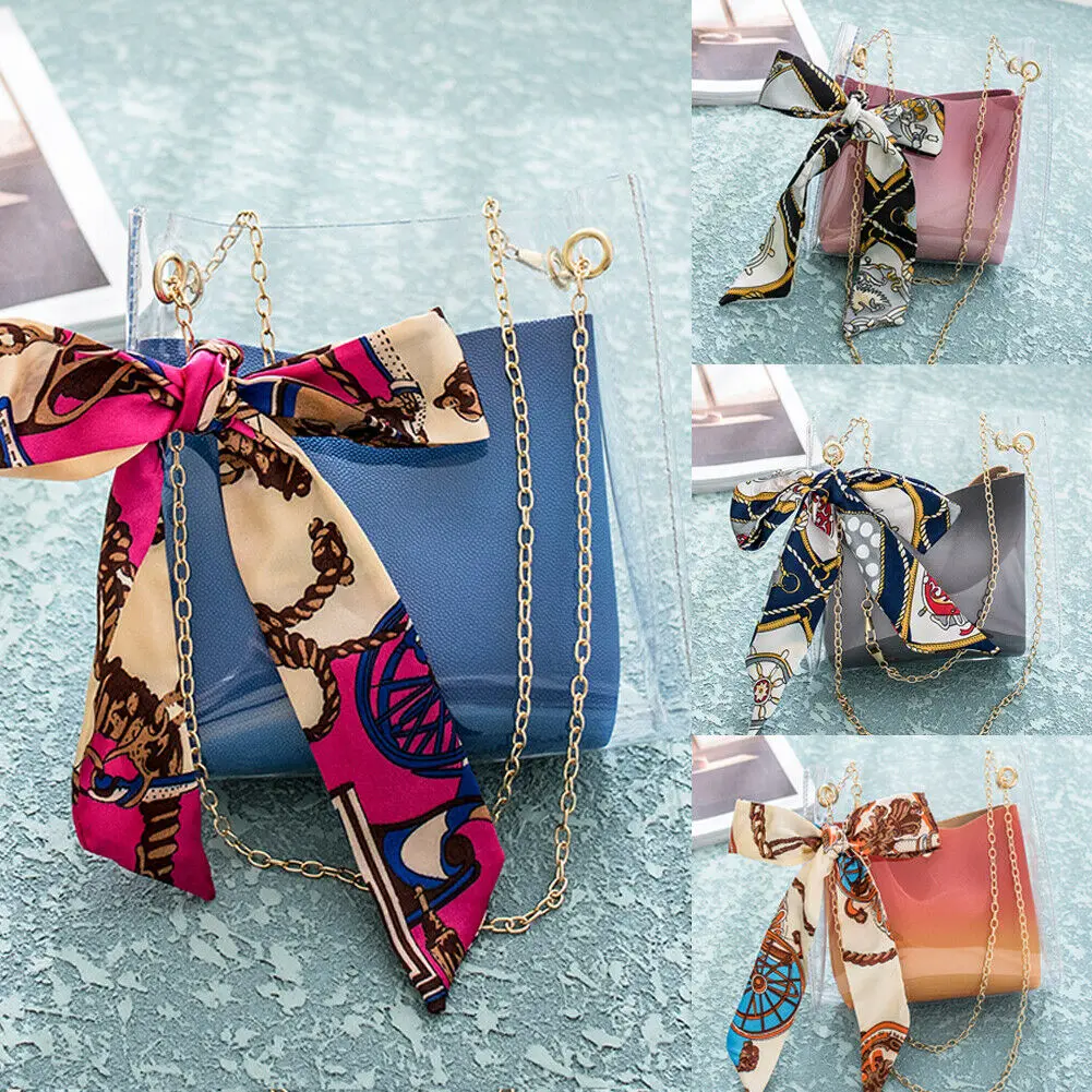 Женская прозрачная сумка желе модная пляжная сумочка кошелек клатч из ПВХ тоут