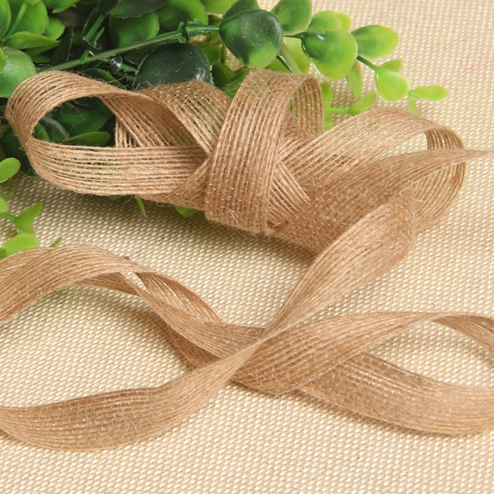 1 м красивый коричневый натуральный джутовый плетеный пояс пеньковая мешочная