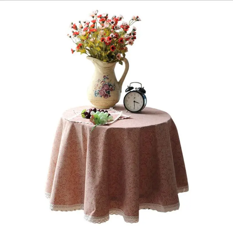 Пасторальный маленькие сломанные цветы покрытие стола круглая скатерть четыре