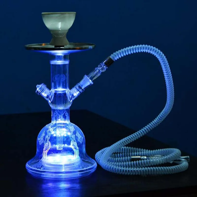 Новый стиль акриловый кальян арабский светодиодный портативный бар стеклянный с