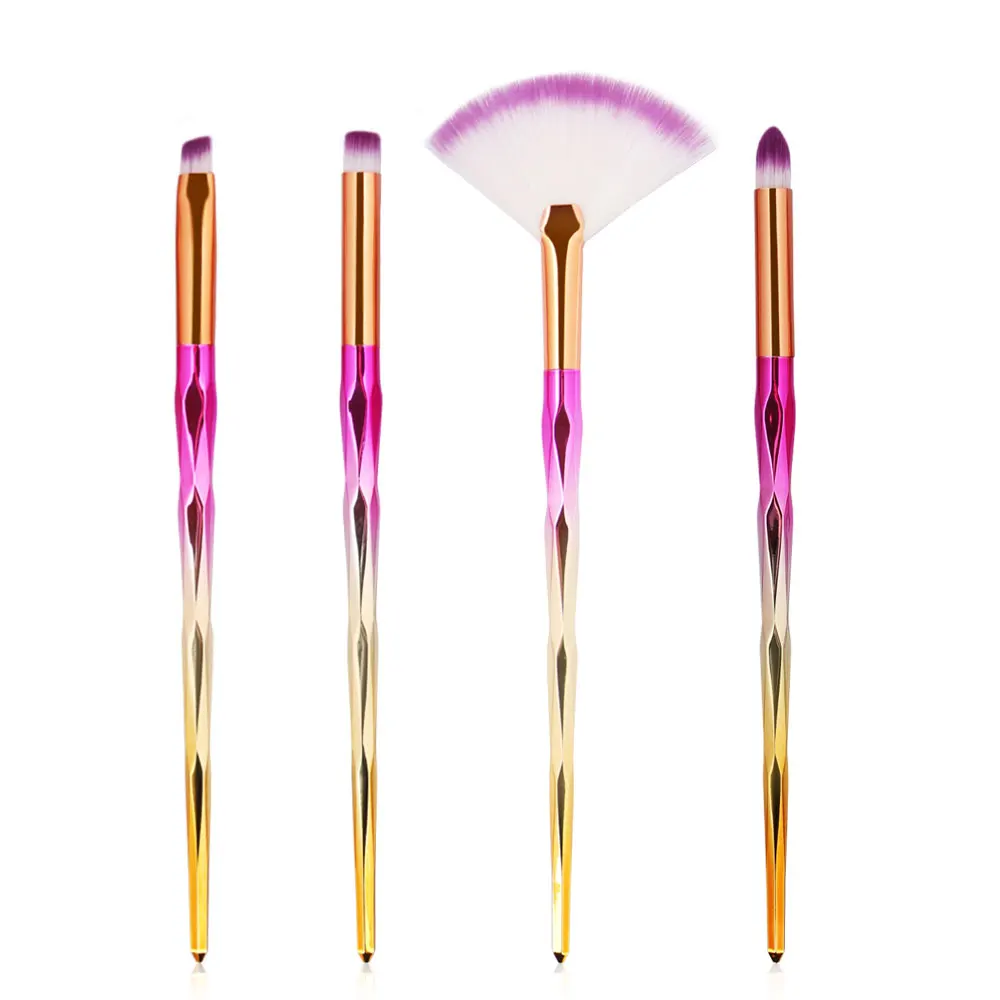 4 шт. алмазные кисти для макияжа набор теней глаз бровей век румяна пудра консилер