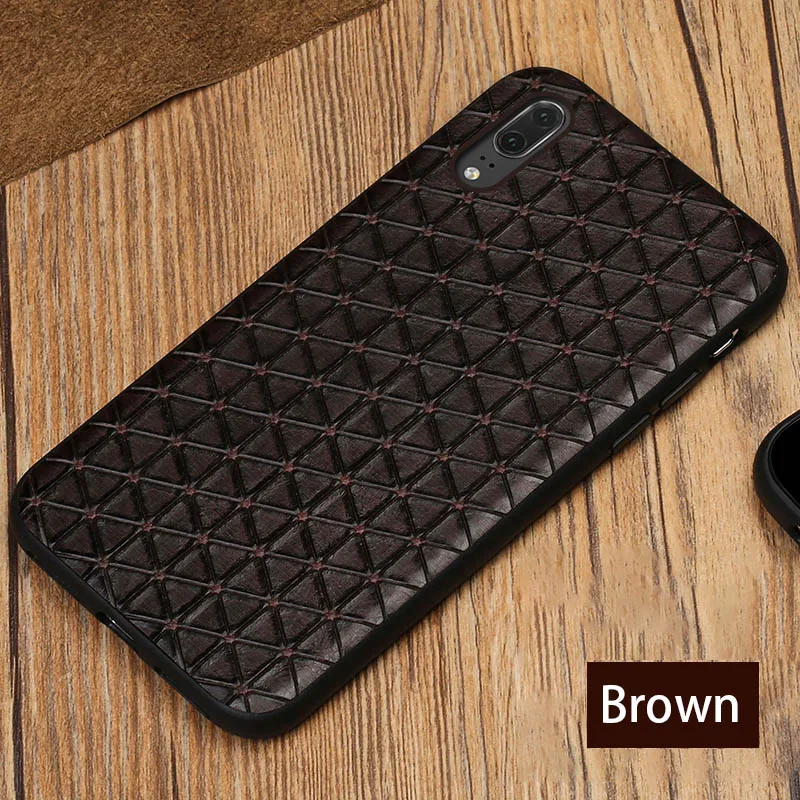 brown Чехол для телефона из натуральной коровьей кожи для huawei P30 P20 Pro Lite mate 20, все упаковки, мягкий силиконовый чехол из ТПУ для Honor 10 20 PRO 8X 9X - Цвет: brown