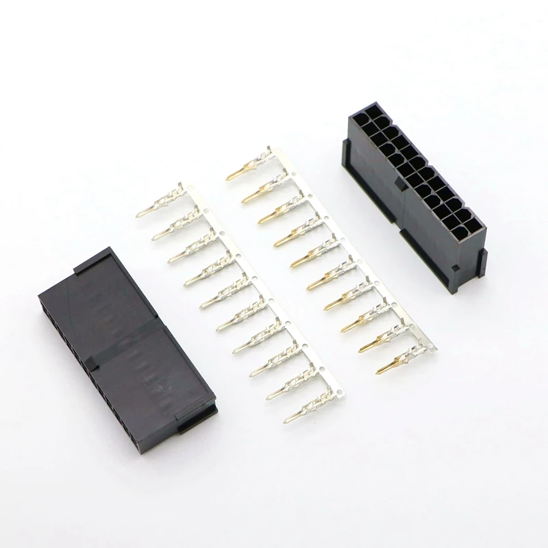 4 2 мм 5559 ЦП 24Pin ATX гнездовой разъем с 25 шт клеммных штифтов для ПК DIY | Компьютеры и