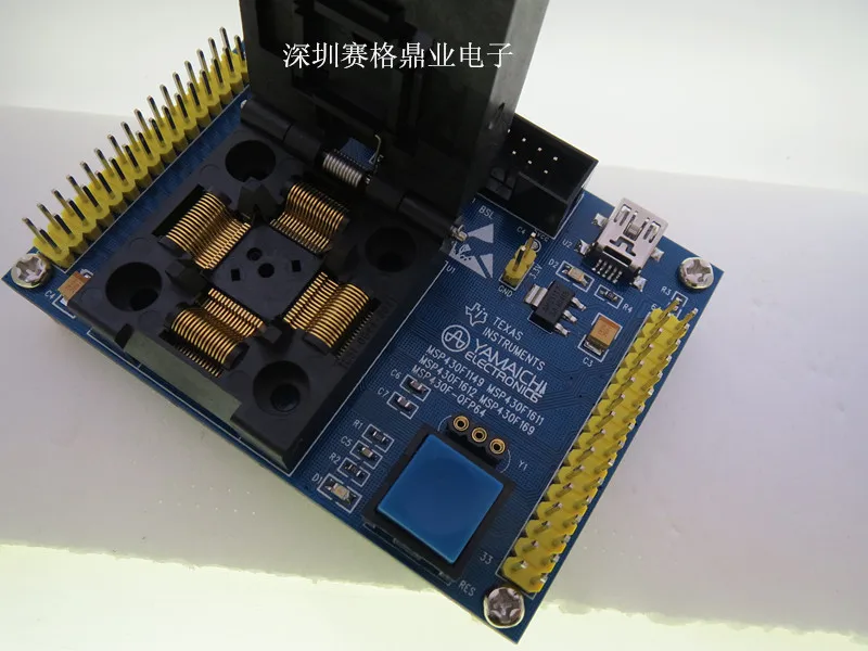 Раскладушка MSP430F1149/1611/MSP430F169 QFP64 YAMAICHI IC адаптер сиденья для сжигания испытательный
