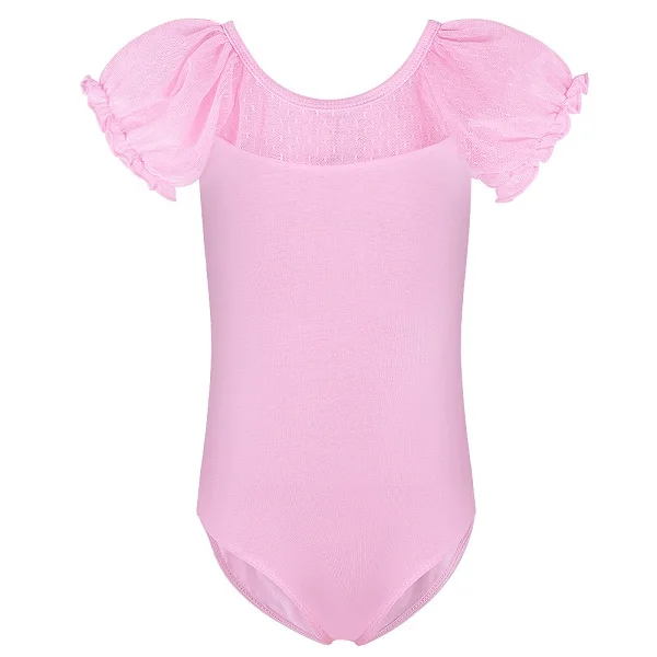 B115 pink BAOHULU/милое кружевное балетное трико для девочек, костюм, боди, розовое, для шоу, гимнастики, звезды, принцесса, школьная форма, Юнион, хлопок, прохладная вода - Цвет: B115 pink