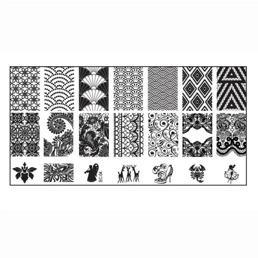 Новый Топ Мода 1 шт штамповка для ногтей изображения пластины печать шаблон DIY