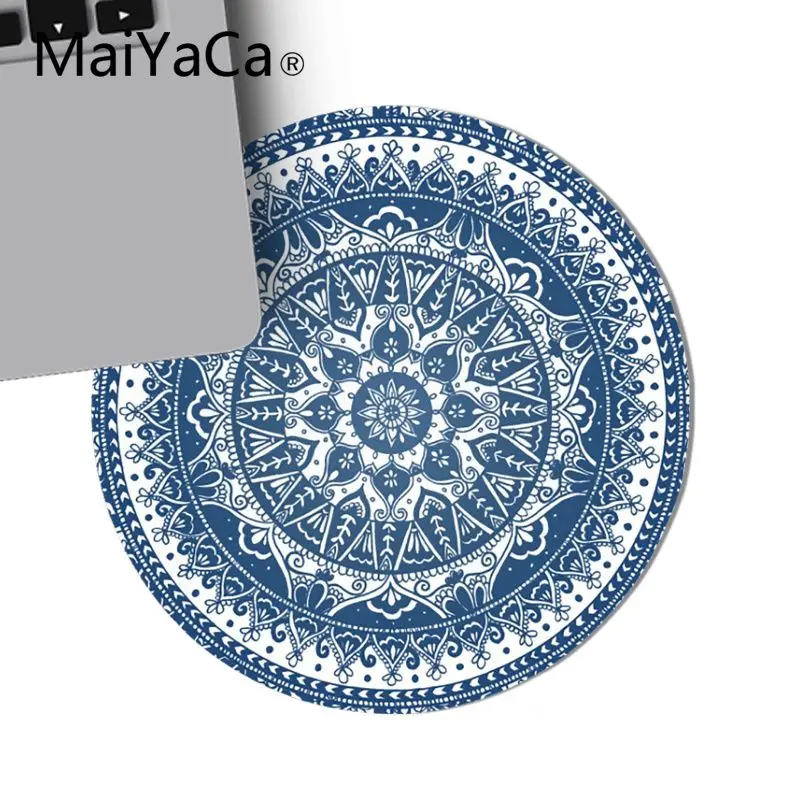 MaiYaCa простой дизайн Мандала DIY женский круглый коврик для мыши уникальный