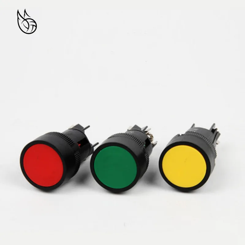 

1pc 22mm momentary Push button switch red green blue yellow black white normal open + normal close
