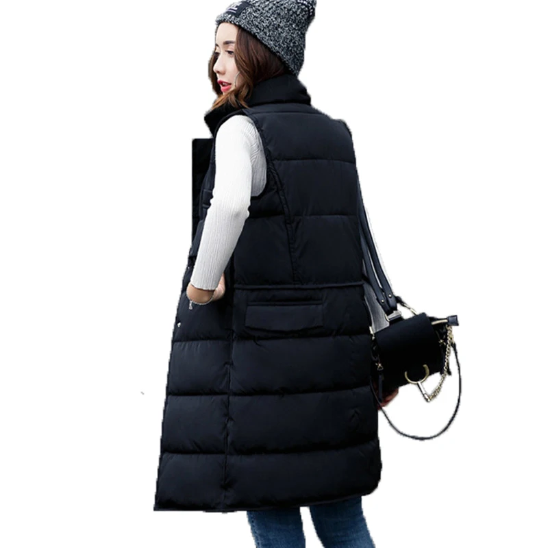 AKSLXDMMD женский жилет длинные пальто новинка 2019 осень и зима повседневный Женский