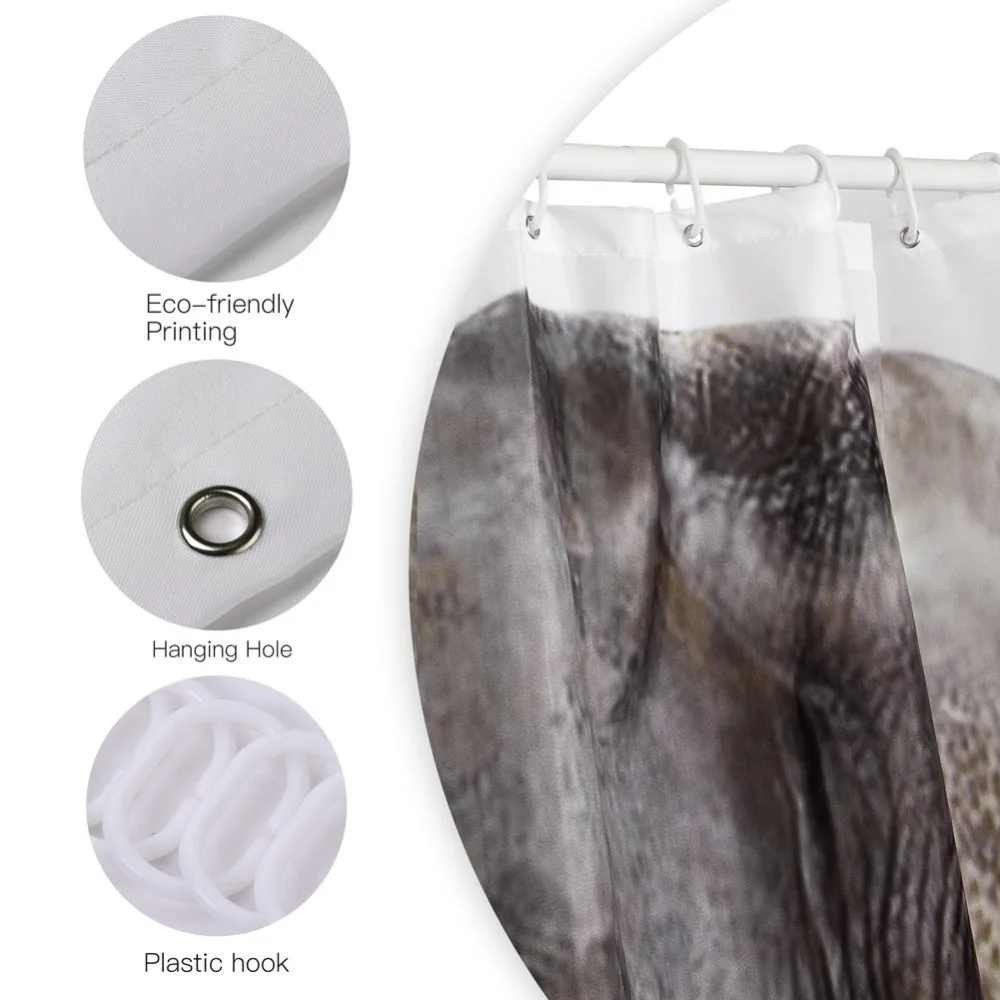 

Modern Simplicity Polyester Shower Curtain 3d Fake Window Beach Seagull Scenic Pattern Thicken Waterproof Bath Curtain With Hook