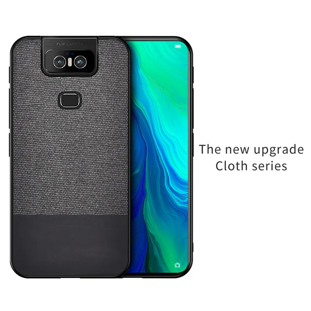 Роскошный тканевый чехол для Asus Zenfone 6, кожаный мягкий чехол из ТПУ, Жесткий Чехол из поликарбоната для Asus Zenfone 6 ZS630KL, чехол Funda - Color: Splice Black