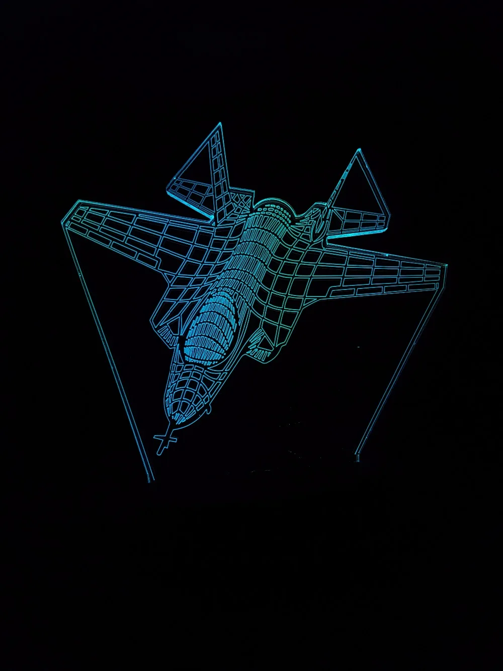 Крутой 3D самолет Ночник LED RC игрушка мальчик подарок воздушная война боец