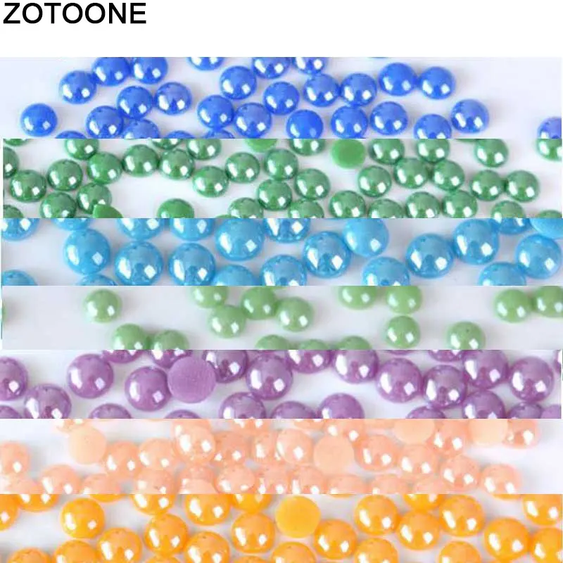 ZOTOONE 3 8-4 мм 1000 шт. с камнями на клейкой основе свадебные платья Сумки DIY Керамика