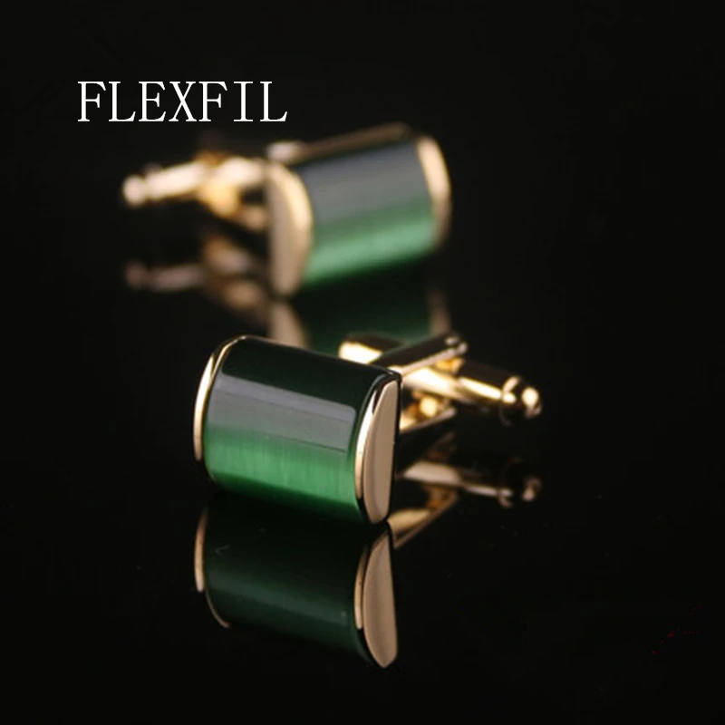 Ювелирные изделия запонки для рубашек мужчин зеленые оптовая продажа