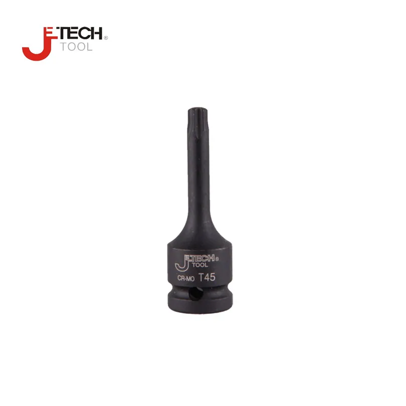 

Jetech Cr-Mo 3" 78mm long black impact torx star bit socket 1/2" DR. T20 T25 T27 T30 T40 T45 T47 T50 T55 T60 T70 without hole
