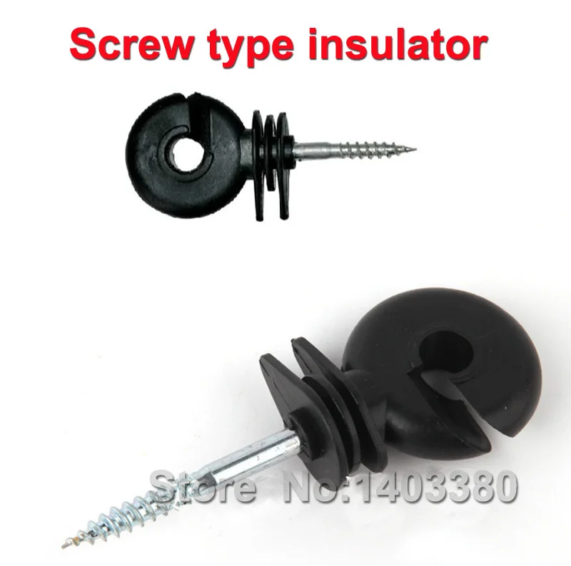 

50pcs/set, Screw using In Electric Fence Wood timber Post Insulators tape cord wire fence ,free shipping